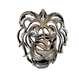 Lion Head Wall Decor Resin Wall Hanging Sculpture Home Living Room - Front View