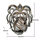 Lion Head Wall Decor Resin Wall Hanging Sculpture Home Living Room - Side View