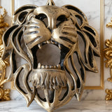 Lion Head Wall Decor Resin Wall Hanging Sculpture Home Living Room - Top-Down View