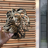 Lion Head Wall Decor Resin Wall Hanging Sculpture Home Living Room - Close-Up Angle