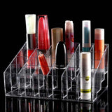 3pcs Transparent Lipstick Organizer Cosmetic Holder Storage Box for Makeup - Rear View