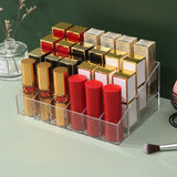 3pcs Transparent Lipstick Organizer Cosmetic Holder Storage Box for Makeup - Close-Up Angle