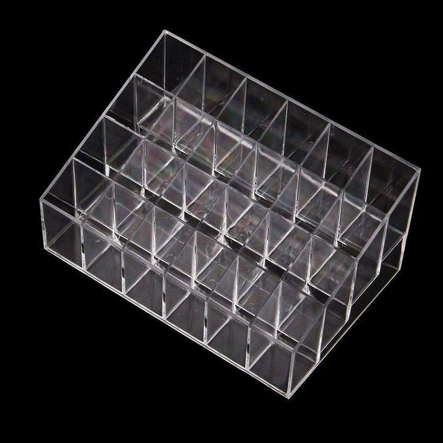 3pcs Transparent Lipstick Organizer Cosmetic Holder Storage Box for Makeup