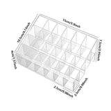 3pcs Transparent Lipstick Organizer Cosmetic Holder Storage Box for Makeup - Side View