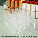 3pcs Transparent Lipstick Organizer Cosmetic Holder Storage Box for Makeup - Top-Down View