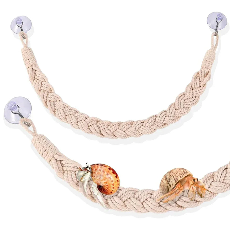 1PC Pet Climbing Gear Suspension Bridge Rope Swing for Reptiles Hermit Crabs