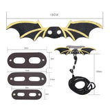 Lizard Harness Leash with Bat Wings Adjustable Reptile Lead for Bearded Dragons - Side View