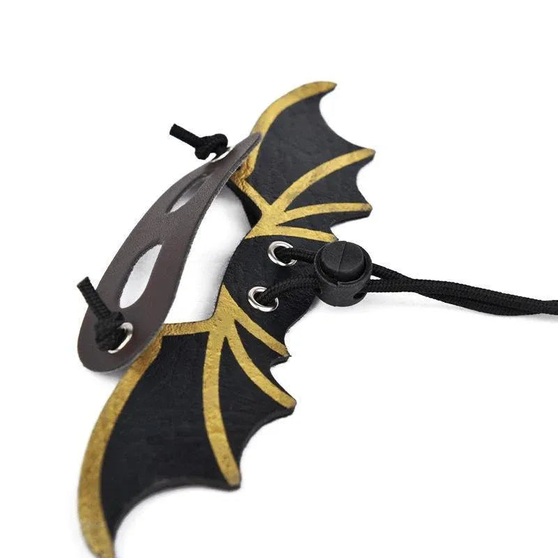 Lizard Harness Leash with Bat Wings Adjustable Reptile Lead for Bearded Dragons