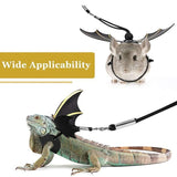 Lizard Harness Leash with Bat Wings Adjustable Reptile Lead for Bearded Dragons