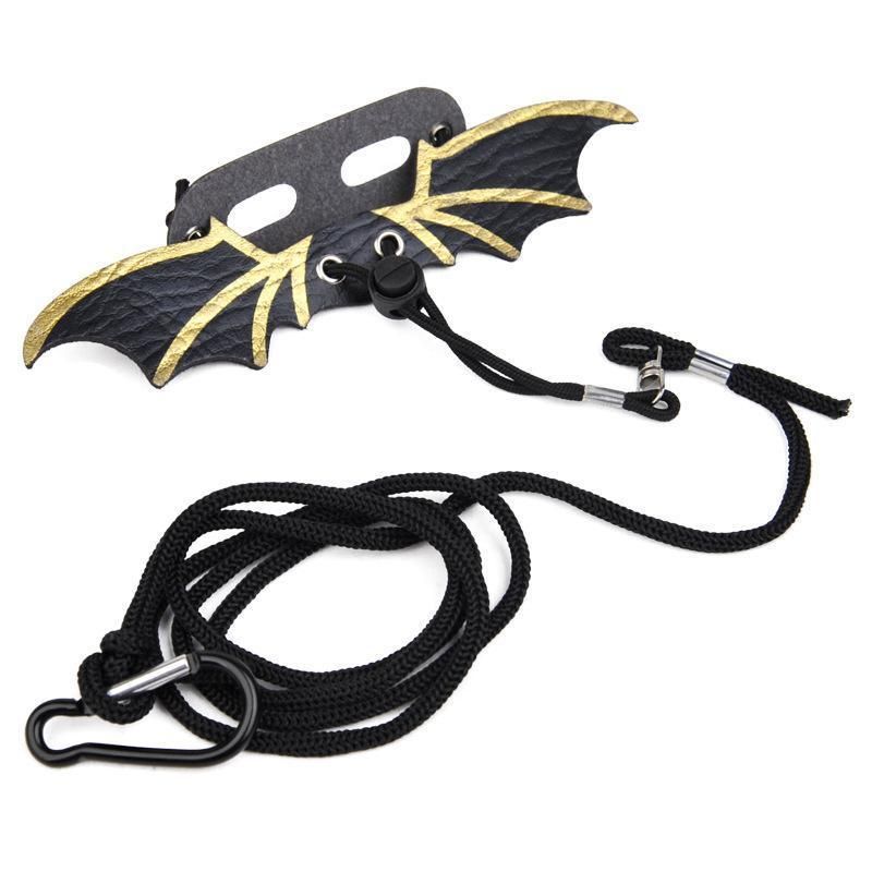 Lizard Harness Leash with Bat Wings Adjustable Reptile Lead for Bearded Dragons