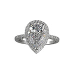 Sparkling Pear Shaped Zircon Cluster Ring Pear Shape Engagement Women Gift - 5