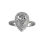 Sparkling Pear Shaped Zircon Cluster Ring Pear Shape Engagement Women Gift - 7