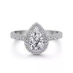 Sparkling Pear Shaped Zircon Cluster Ring Pear Shape Engagement Women Gift - 9