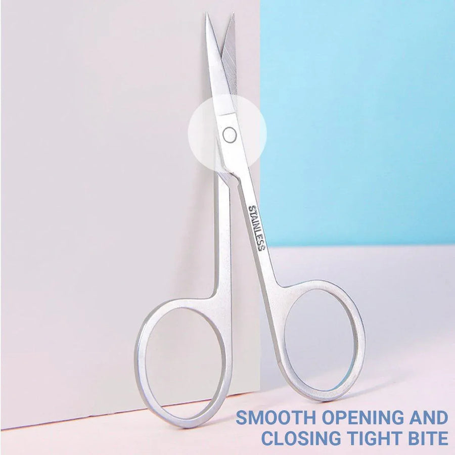 Eyebrow Trimming Scissors Eyelash Nose Hair Cutter Manicure Tweezers