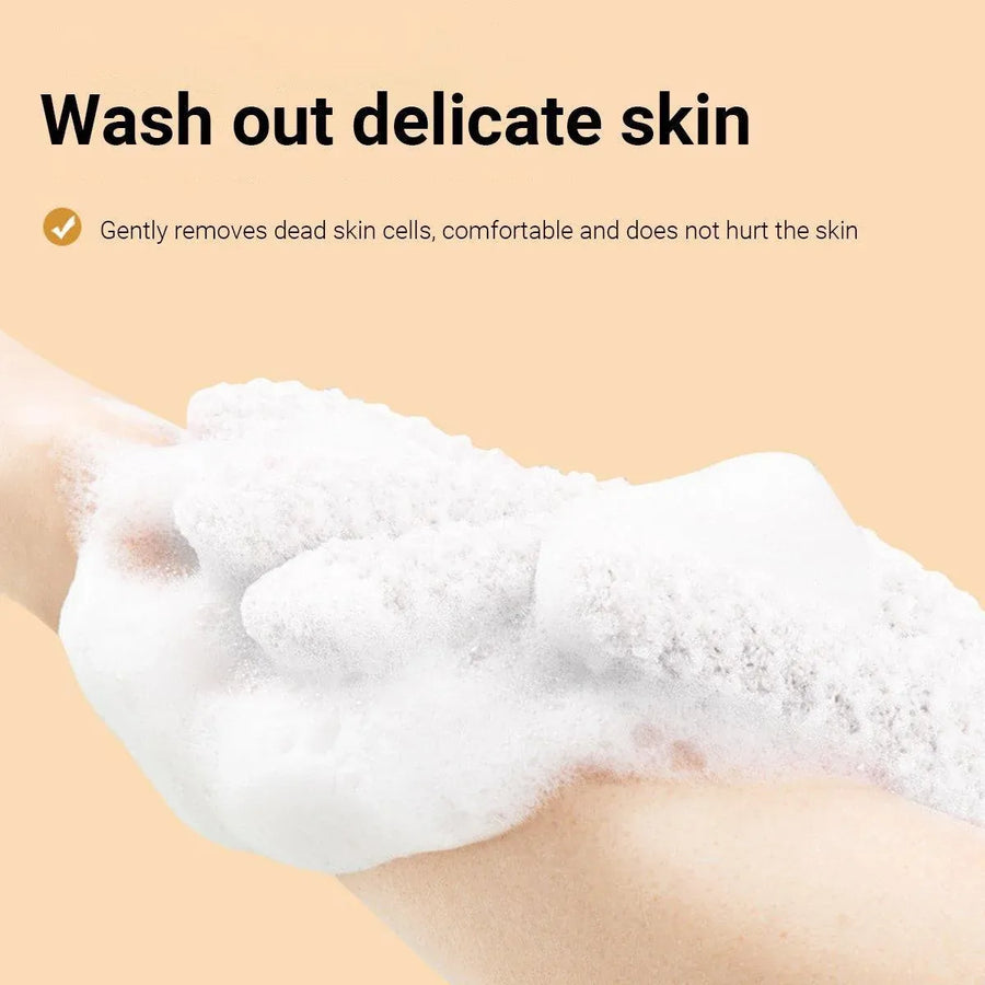 Bath Gloves Exfoliating Scrubbing Mitt Shower Cleaning Body Wash Supplies