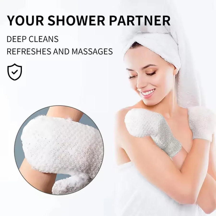 Bath Gloves Exfoliating Scrubbing Mitt Shower Cleaning Body Wash Supplies
