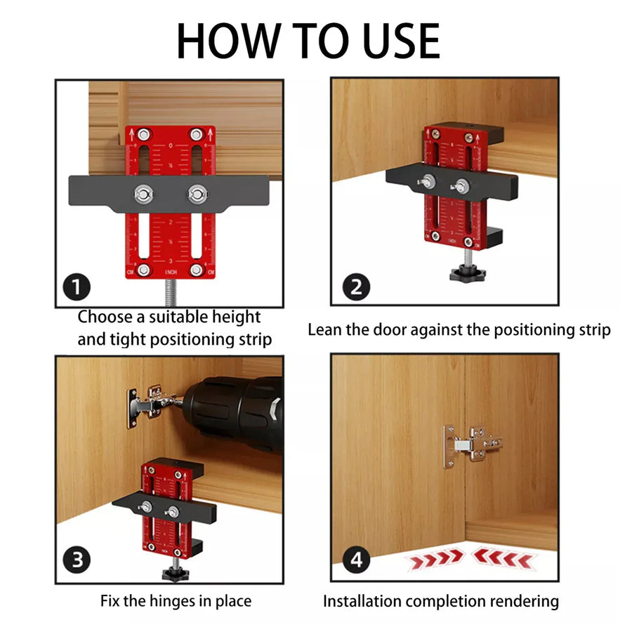Cabinet Door Installation Locator Handle Mounting Precision Measuring Tool, image 4