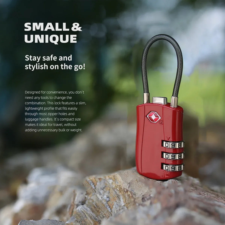 Zinc Alloy Combination Lock Anti-Theft For Luggage Cabinet Drawer Suitcase - Silver