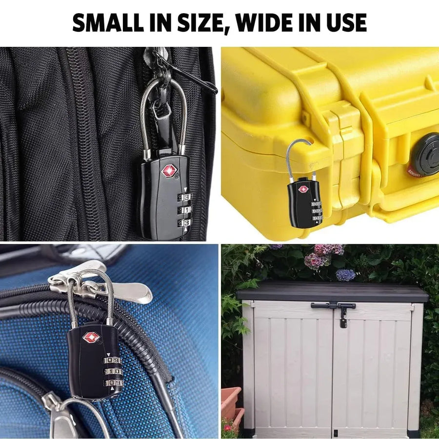 Zinc Alloy Combination Lock Anti-Theft For Luggage Cabinet Drawer Suitcase - Silver
