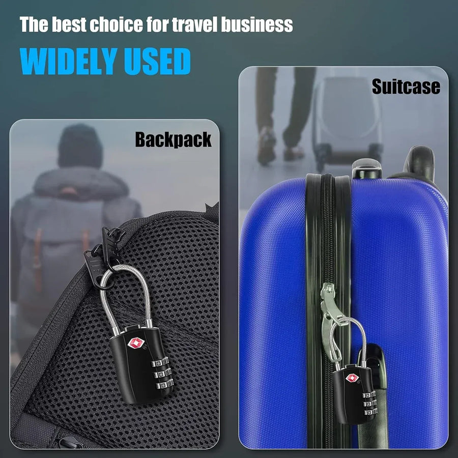 Zinc Alloy Combination Lock Anti-Theft For Luggage Cabinet Drawer Suitcase - Silver