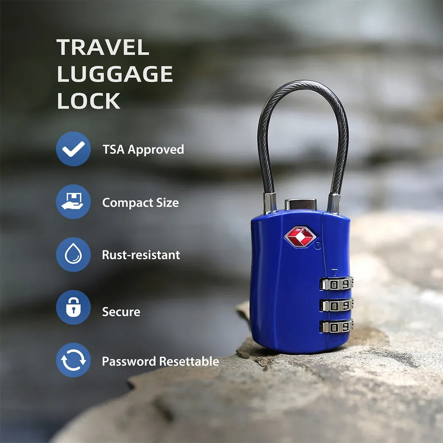 Zinc Alloy Combination Lock Anti-Theft For Luggage Cabinet Drawer Suitcase - Silver