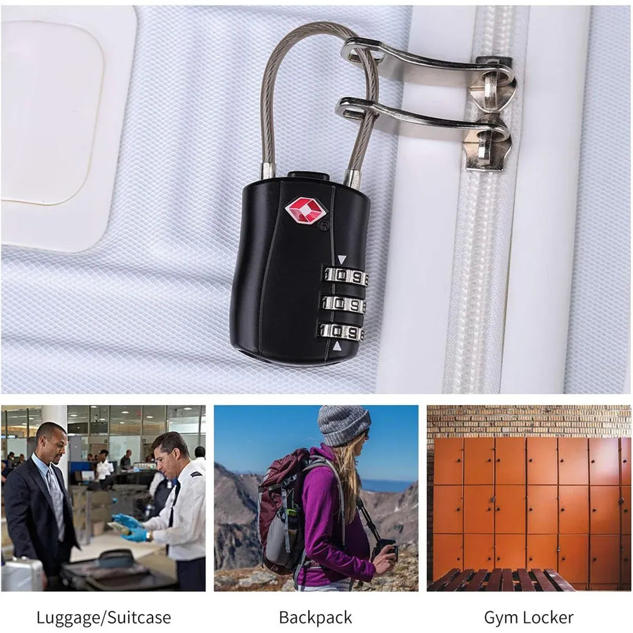 Zinc Alloy Combination Lock Anti-Theft For Luggage Cabinet Drawer Suitcase - Silver