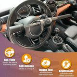 Car Steering Wheel Lock Anti Theft Security Code Lock for Vehicle Protection Use - Red - Extra Image