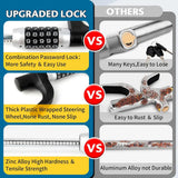 Car Steering Wheel Lock Anti Theft Security Code Lock for Vehicle Protection Use - Red - Extra Image