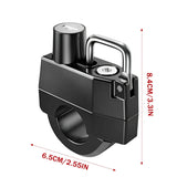 Multifunctional Motorcycle Helmet Lock Hook Key Lock Anti-Theft Durable Sturdy - Side View