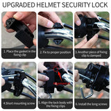 Multifunctional Motorcycle Helmet Lock Hook Key Lock Anti-Theft Durable Sturdy - Top-Down View