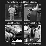 Multifunctional Motorcycle Helmet Lock Hook Key Lock Anti-Theft Durable Sturdy - 45-Degree Angle