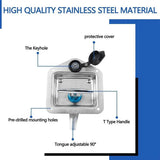 Car Trailer Stainless Steel Toolbox Lock Anti Rust Secure For Truck Van Storage - Top-Down View