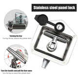 Car Trailer Stainless Steel Toolbox Lock Anti Rust Secure For Truck Van Storage - Close-Up Angle