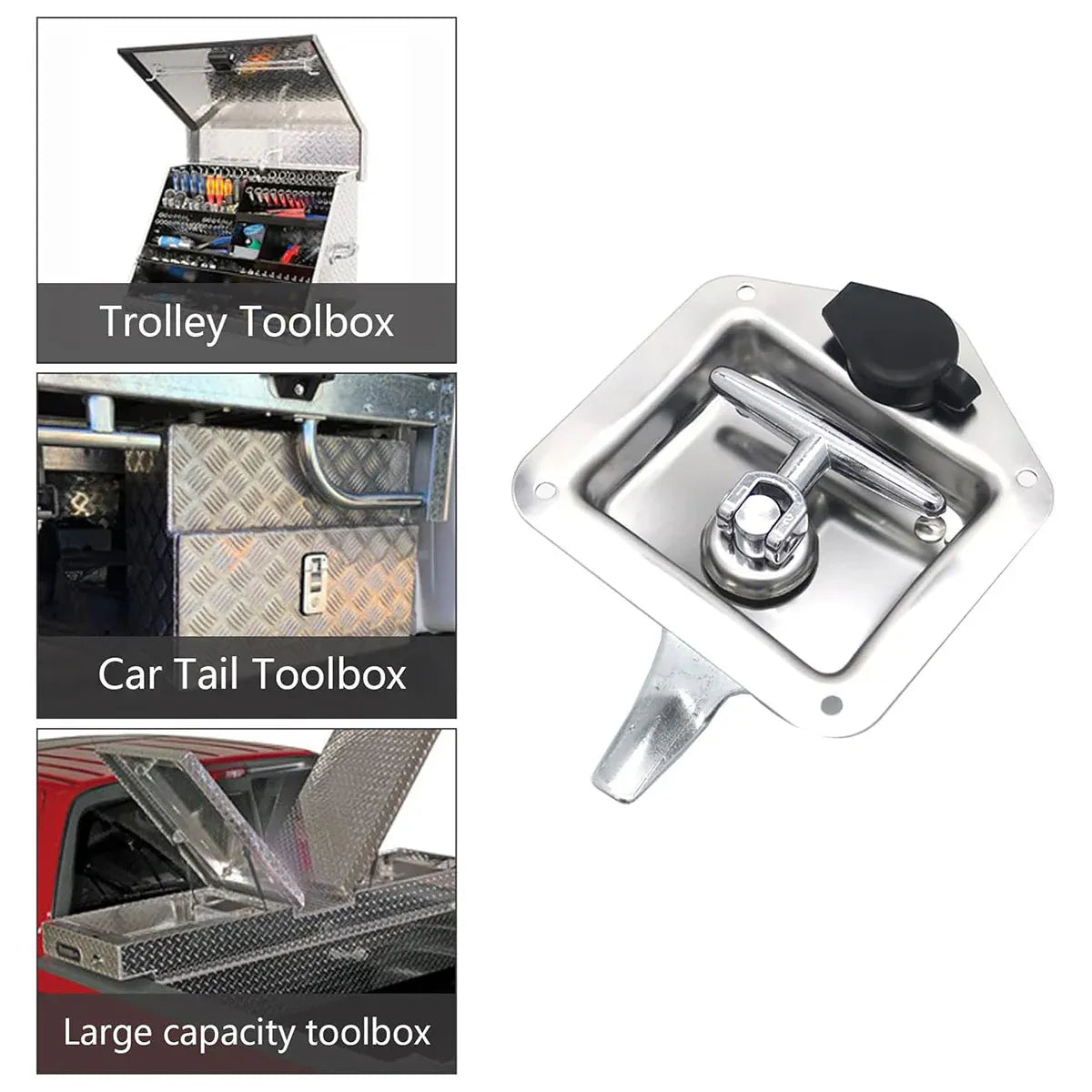 Car Trailer Stainless Steel Toolbox Lock Anti Rust Secure For Truck Van Storage