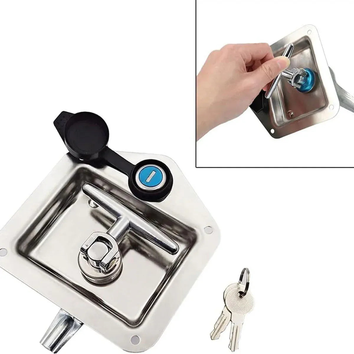 Car Trailer Stainless Steel Toolbox Lock Anti Rust Secure For Truck Van Storage