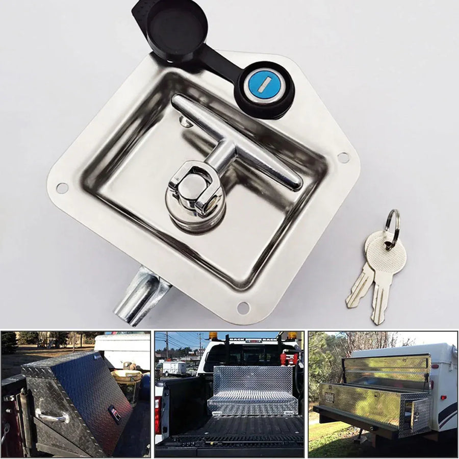 Car Trailer Stainless Steel Toolbox Lock Anti Rust Secure For Truck Van Storage