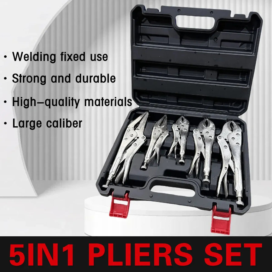 5IN1 Heavy Duty Welding Clamp Pliers Set For Large Caliber Metal Fixing Tools
