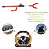 Adjustable Car Steering Wheel Lock Anti Theft Security Bar - Top-Down View