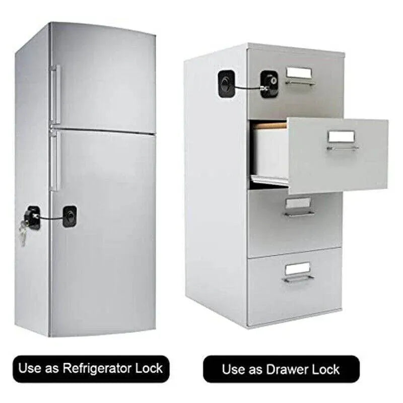 Refrigerator Lock Fridge Cabinet Child Safety Window Door Drawer Latches W/ Keys