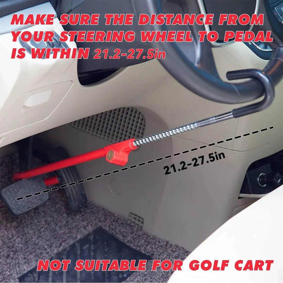 Multifunctional Car Steering Wheel Lock Anti-Theft Vehicle Security