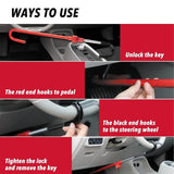 Multifunctional Car Steering Wheel Lock Anti-Theft Vehicle Security - Extra Image