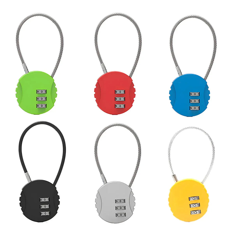 Combination Lock Padlock Locker 3 Digit Security Bike Suitcase Luggage Bag Gymau