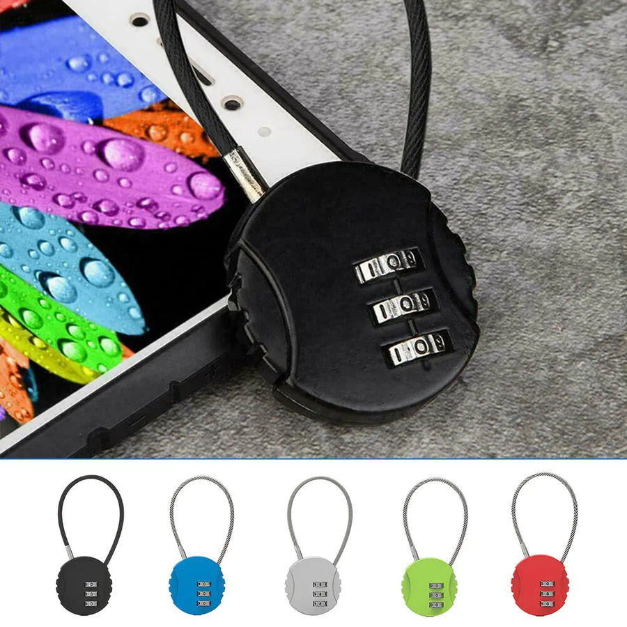 Combination Lock Padlock Locker 3 Digit Security Bike Suitcase Luggage Bag Gymau