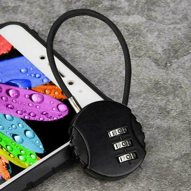 Combination Lock Padlock Locker 3 Digit Security Bike Suitcase Luggage Bag Gymau