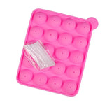 2pcs 20 Holes Round Silicone Moulds for Lollipop Candy Making Baking Tools - Front View