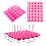 2pcs 20 Holes Round Silicone Moulds for Lollipop Candy Making Baking Tools - Side View