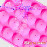 2pcs 20 Holes Round Silicone Moulds for Lollipop Candy Making Baking Tools - Close-Up Angle
