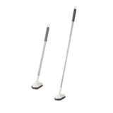 Long Handled Shower Scrub Brush with Extendable Pole for Bathroom Tiles - Front View