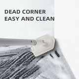 Long Handled Shower Scrub Brush with Extendable Pole for Bathroom Tiles - Rear View