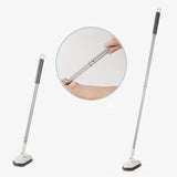 Long Handled Shower Scrub Brush with Extendable Pole for Bathroom Tiles - Low Angle